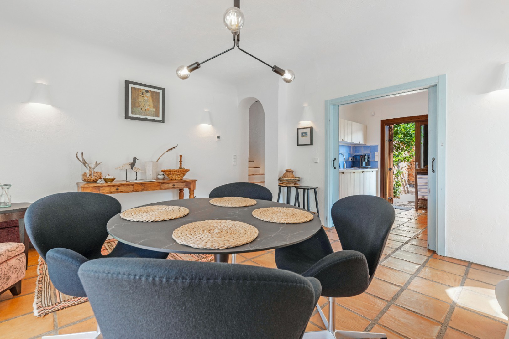 4125N - Villa con vistas al mar en estilo ibicenco en el Portet in Moraira cerca de la playa en venta